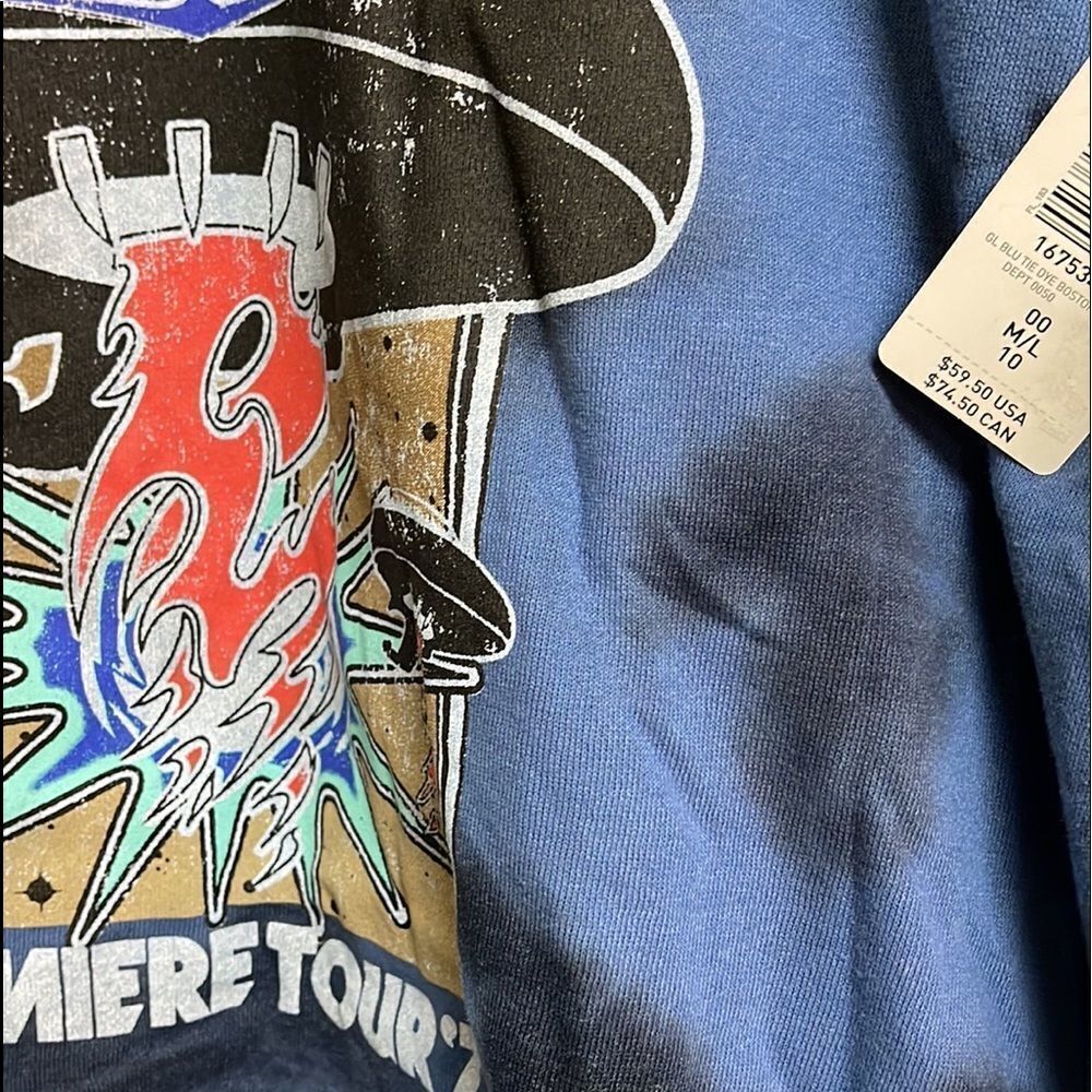 BOSTON Premiere Tour 1977 Rock Band Tie Dye Sweatshirt  Unisex NWT - Picture 9 of 13
